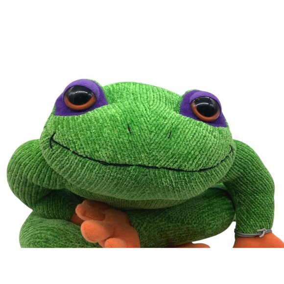 Froggie Sound Soother Plush Toy Relaxing Nature Sounds Green Orange WORKS 10" - Picture 4 of 8